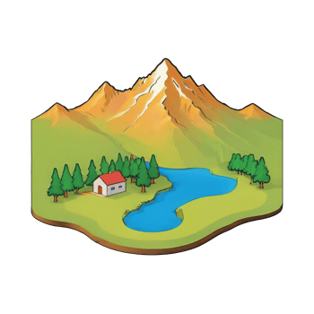 AI generated Valley Hand Drawn Cartoon Style Illustration png
