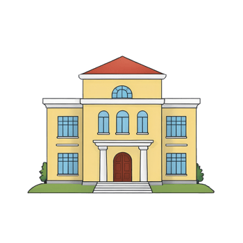 AI generated Building Hand Drawn Cartoon Style Illustration png