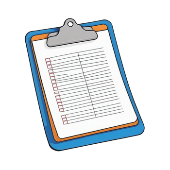 AI generated Clipboard Hand Drawn Cartoon Style Illustration png