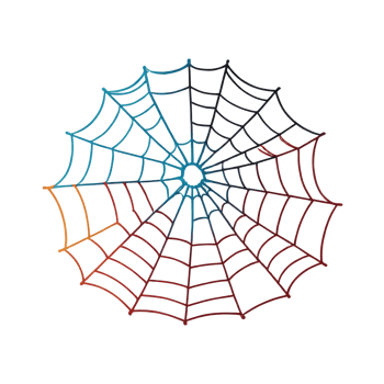 AI generated Cobweb Hand Drawn Cartoon Style Illustration png