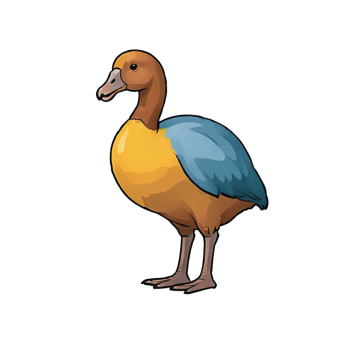 AI generated Dodo Hand Drawn Cartoon Style Illustration png