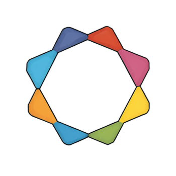AI generated Hexagon Hand Drawn Cartoon Style Illustration png