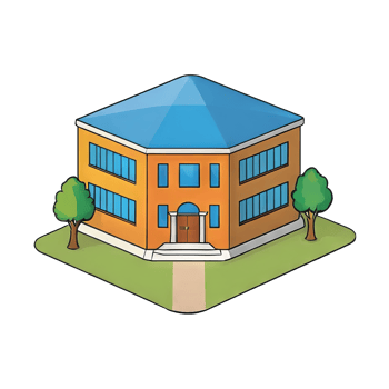 AI generated Library Hand Drawn Cartoon Style Illustration png