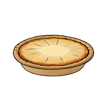 AI generated Pie Hand Drawn Cartoon Style Illustration png