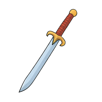 AI generated Sword Hand Drawn Cartoon Style Illustration png