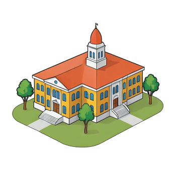 AI generated University Hand Drawn Cartoon Style Illustration png