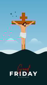 Good Friday Peace of Holy Week Social Media Post, Web Banner, Status, Story vector