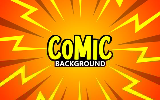 Halftone lightning explosion pop art comic background. Cartoon Vector Illustration