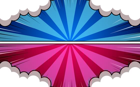 fight background in flat comic style design with halftones. Vector illustration