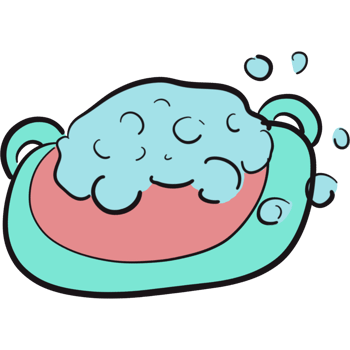 The illustration of a soap png