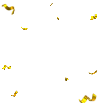 3d golden confetti pop png