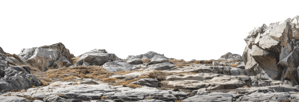 AI generated Detailed rocky mountain texture showcasing natural geological formations on transparent background - stock png. png