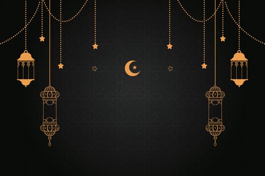 Eid al-Fitr, Ramadhan decorative greeting card vector