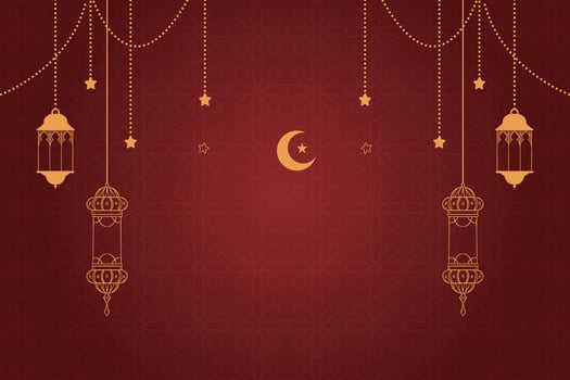 Eid al-Fitr, Ramadhan decorative greeting card vector