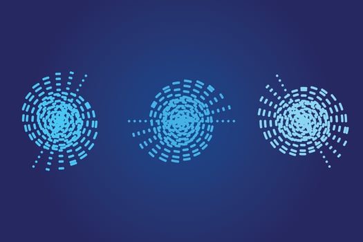 circle halftone spiral background dots abstract vector