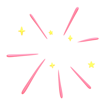 3d cute pink confetti pop png