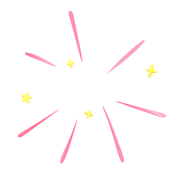 3d cute pink confetti pop png