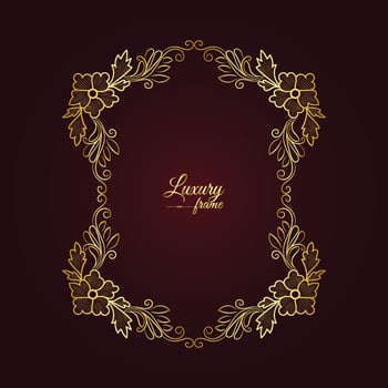 Vector Flower Decorative Gold Frames And luxury Floral frame