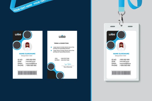 Simple and Clean ID Card Design Template vector