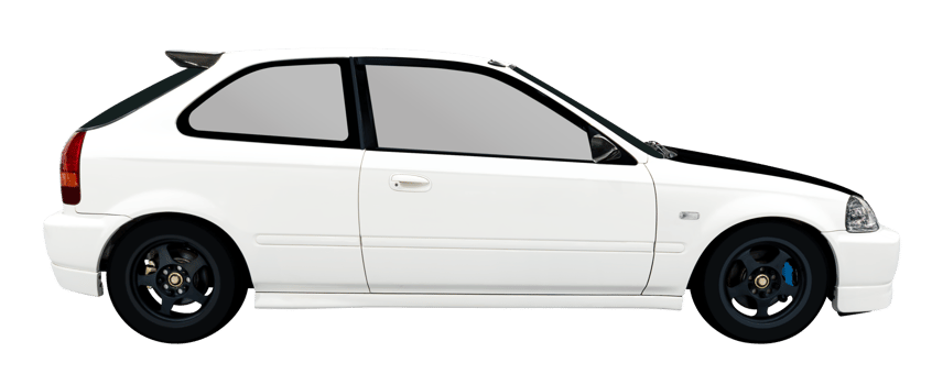 Side view white sport car png