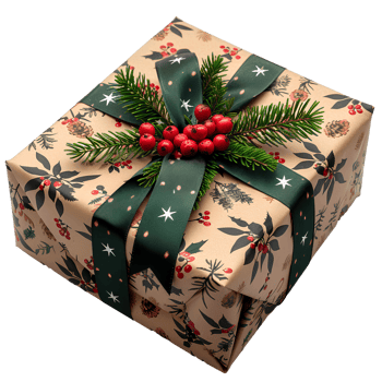 AI generated gift box with ribbon PNG. Gift box for present giving for birthday parties and celebrations PNG