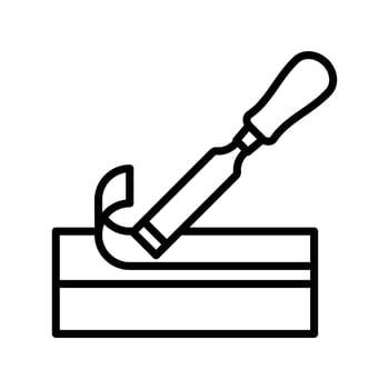 chisel icon vector design template in white background
