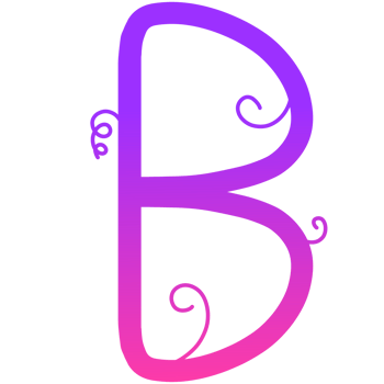 B font design element png