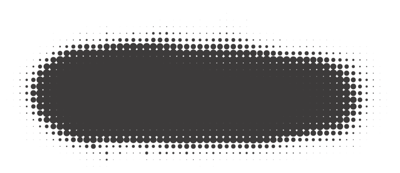 Halftone dotted shape. Paint blob with noisy effect. Abstract splatter stroke png