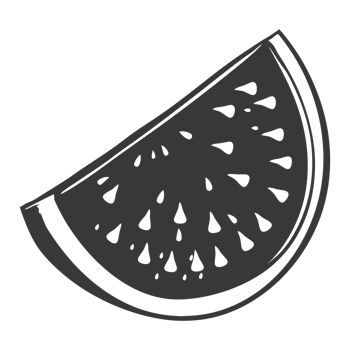 AI generated Silhouette Watermelon Fruit black color only png