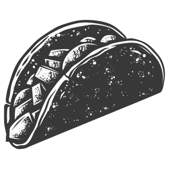 AI generated Silhouette taco food black color only png