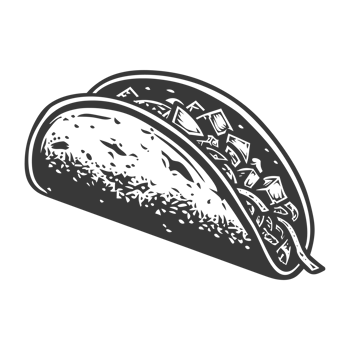 AI generated Silhouette taco food black color only png