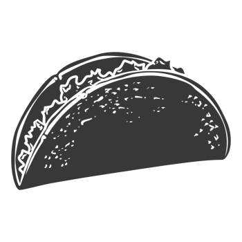 AI generated Silhouette taco food black color only png