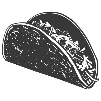 AI generated Silhouette taco food black color only png