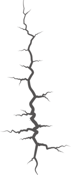 Cracks on wall, earth or stone. Scratches lines on surfaces. Lightning and thunderstorm illustrations. Fissure on ground and ice. Graphic explosions textures with holes. png