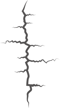 Cracks on wall, earth or stone. Scratches lines on surfaces. Lightning and thunderstorm illustrations. Fissure on ground and ice. Graphic explosions textures with holes. png