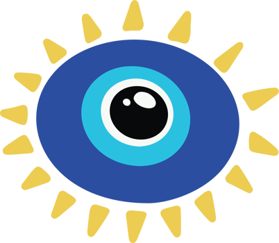 Evil eye greek blue nazar. Hand drawn turkish amulet. Symbol of luck and energy. Magic esoteric talisman. Charm and bead. png