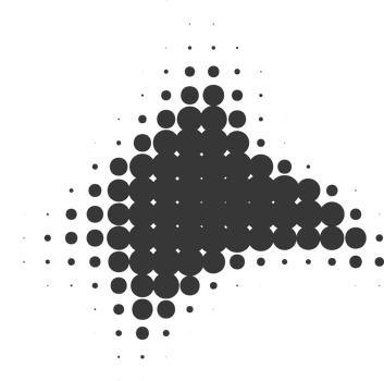 Halftone dotted shape. Paint blob with noisy effect. Abstract splatter shape png