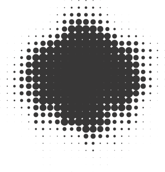 Halftone dotted shape. Paint blob with noisy effect. Abstract splatter shape png