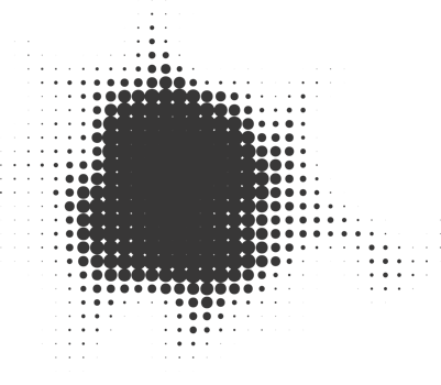 Halftone dotted shape. Paint blob with noisy effect. Abstract splatter shape png