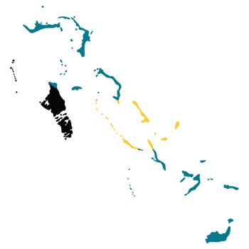Map of Bahamas with national flag of Bahamas png