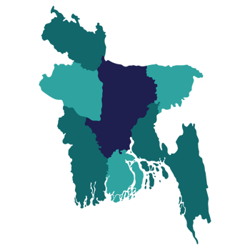Bangladesh map. Map of Bahamas in administrative provinces in multicolor png