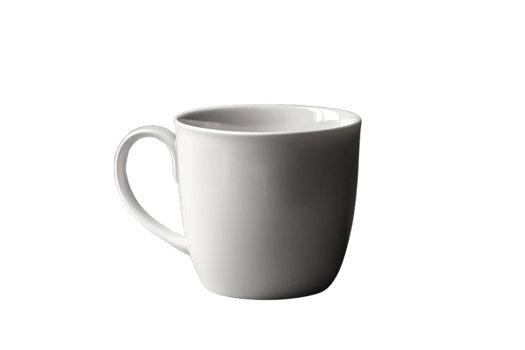 AI generated Ceramic white cup on transparent background png image