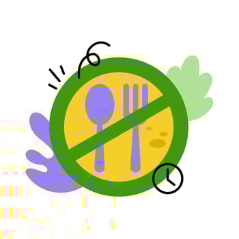 Vector Illustration Fasting  Icon