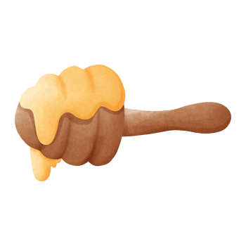 Honey dipper stick with dripping honey png