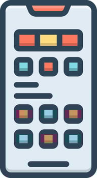 Vector color icon for app