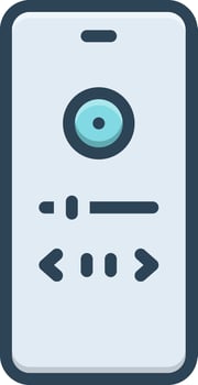 Vector color icon for fm