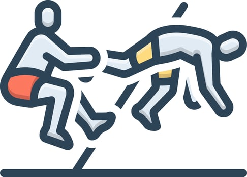 Vector color icon for kabaddi