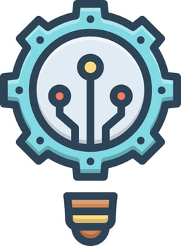 Vector color icon for innovation