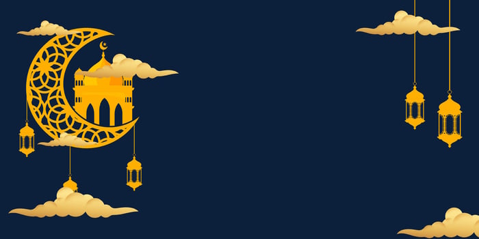 Ramadan Kareem moon mosque Arabic calligraphy, template for banner, invitation, poster, card for the celebration of Muslim community festival vector
