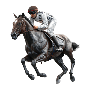 AI generated Horse Rider Playing on Transparent background - Ai Generated png